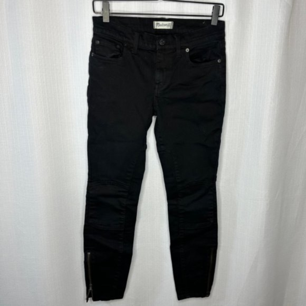 Madewell Black Skinny Moto‎ Jeans